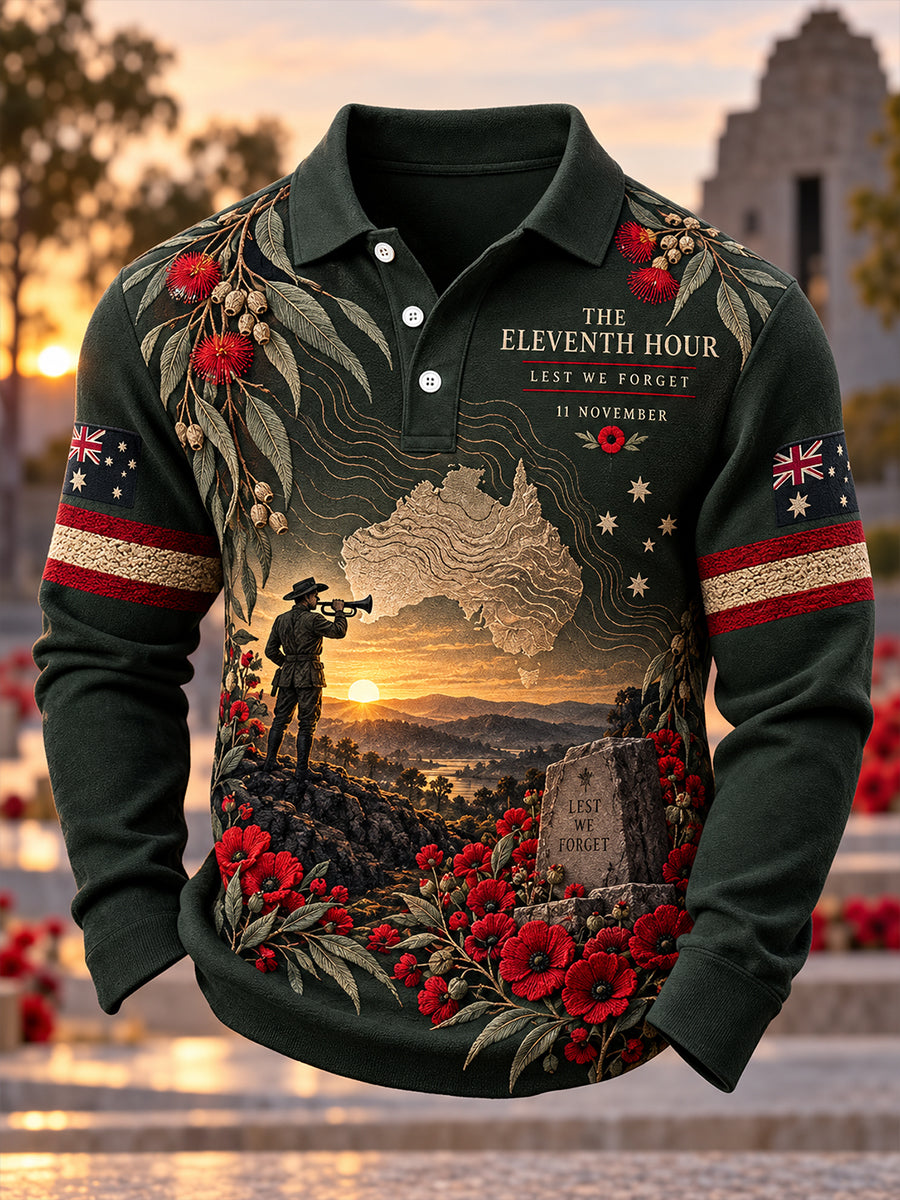 Men's Australian Veteran Remembrance Day Long Sleeve Shirt