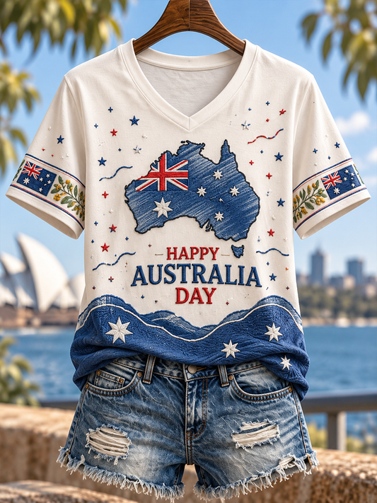 Women's Australia Day Printed short-sleeved T-shirt