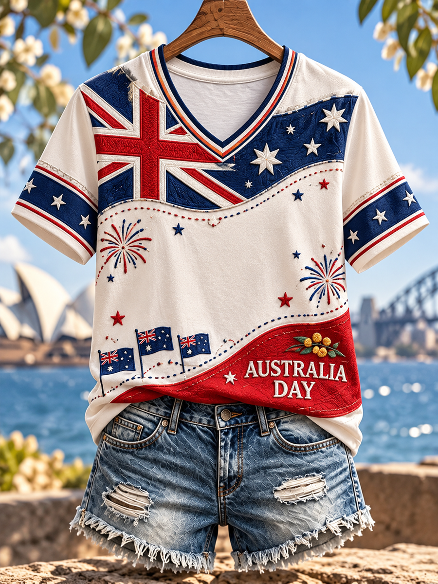 Women's Australia Day Printed short-sleeved T-shirt