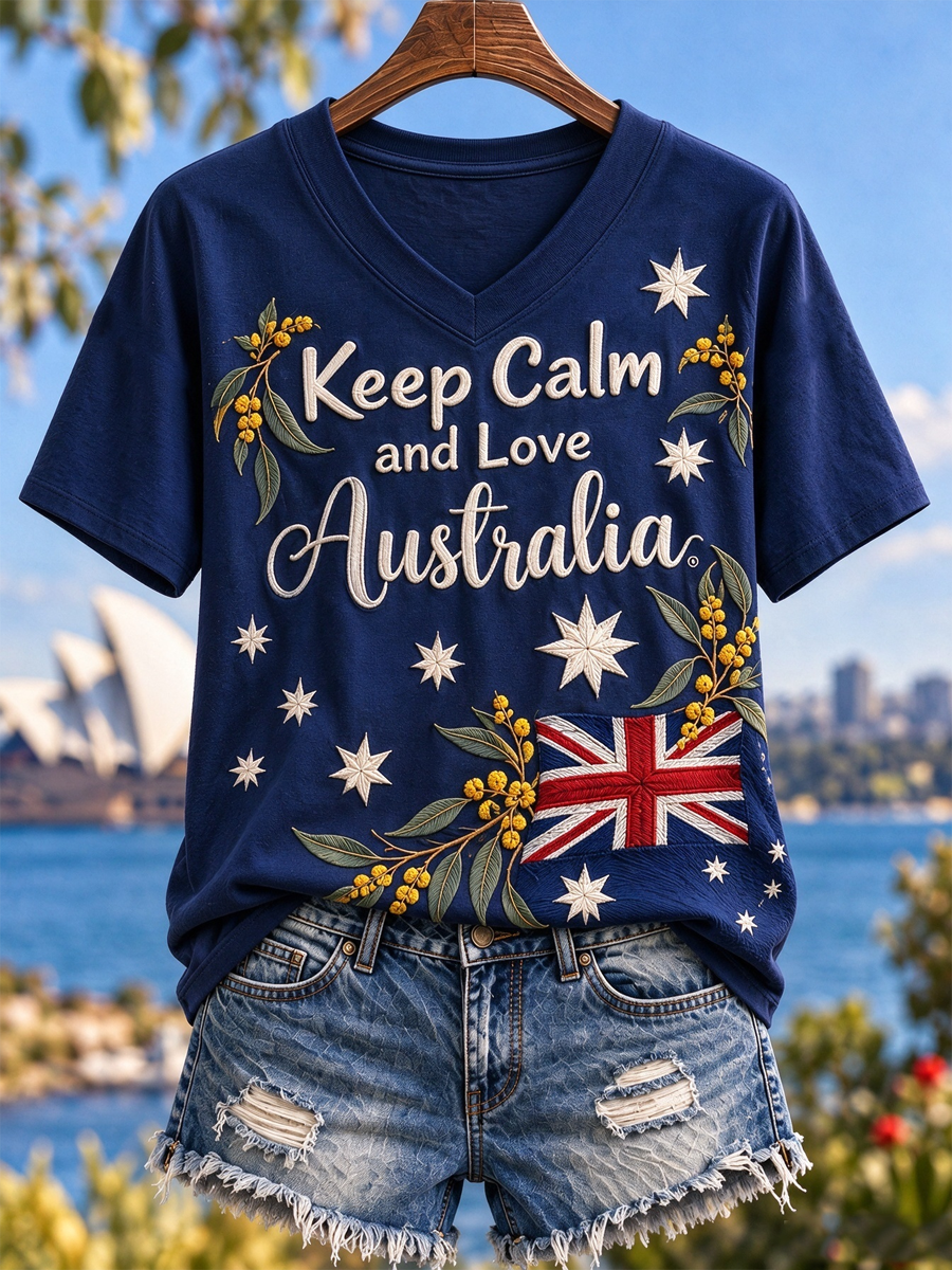 Women's Australia Day Printed short-sleeved T-shirt