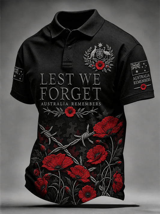 Men's Australia Veterans Remembrance Day Short Sleeve Shirt