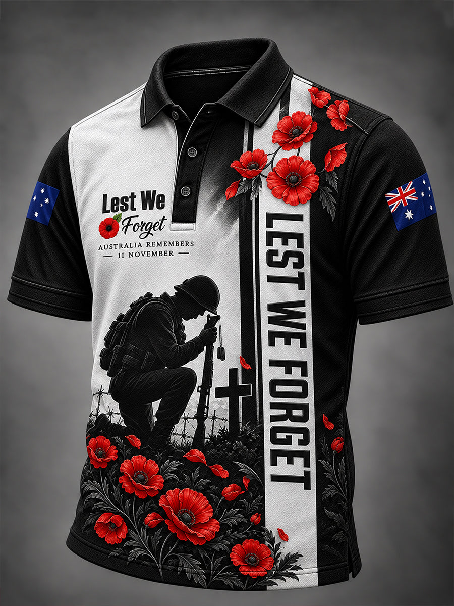 Men's Australia Veterans Remembrance Day Short Sleeve Shirt