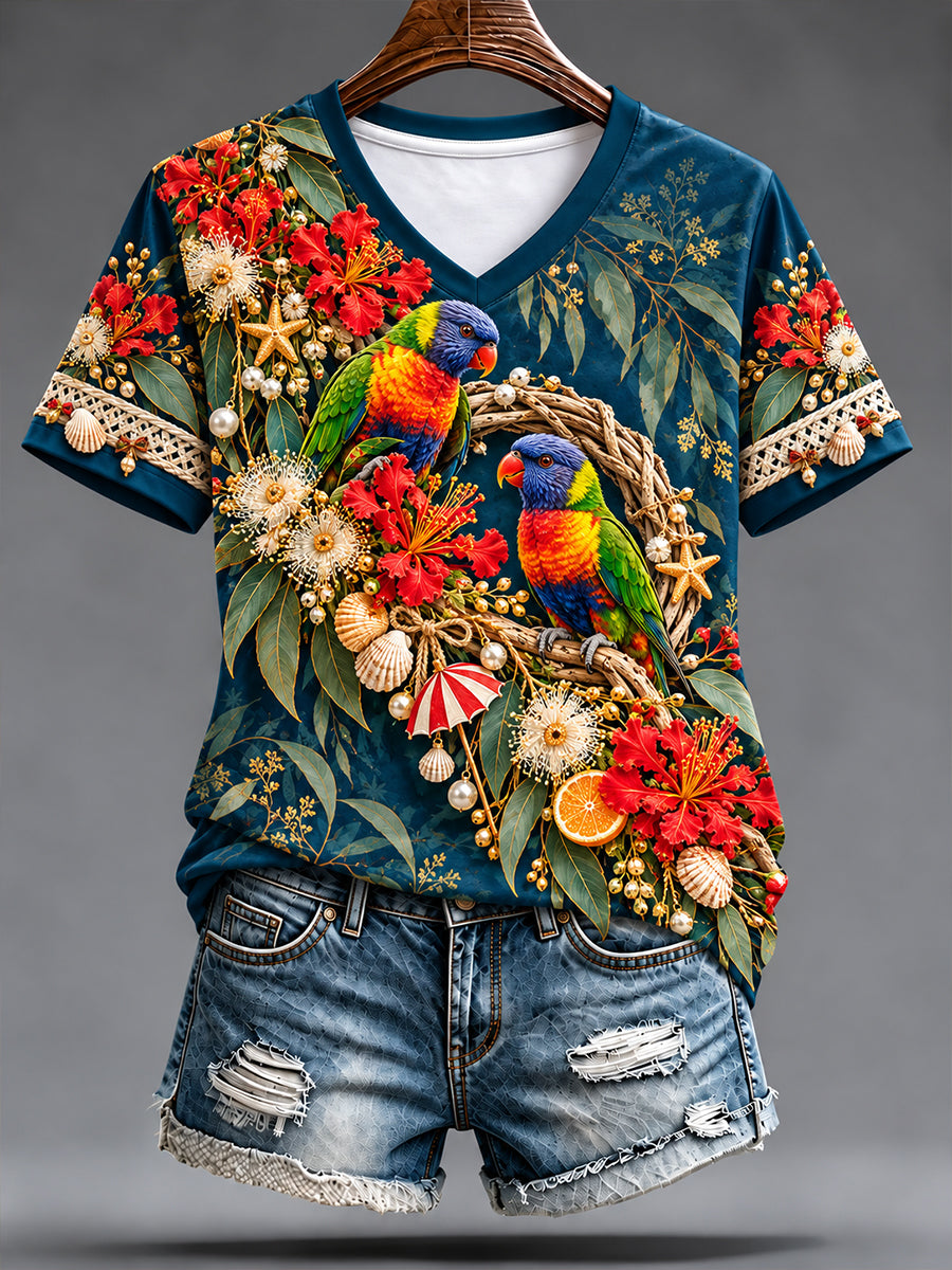 Women's Christmas In Australia Short-Sleeved T-Shirt