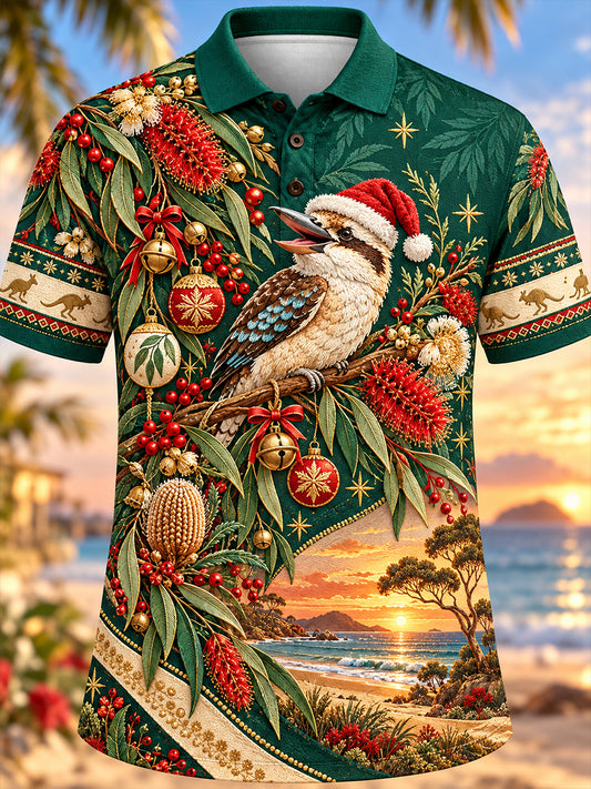 Men's Christmas In Australia Short Sleeves Shirt