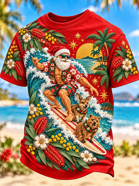 Men's Christmas In Australia Short Sleeves T-Shirt