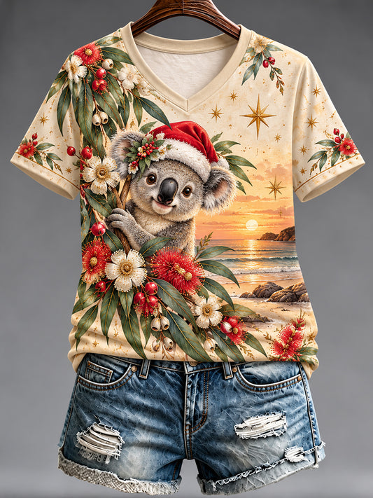 Women's Christmas In Australia Short-Sleeved T-Shirt