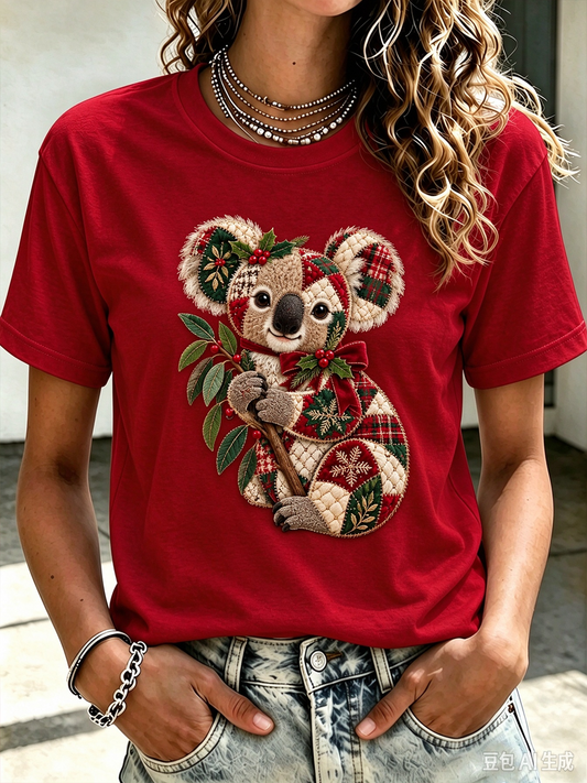 Women's Christmas in Australia Printed short-sleeved T-shirt