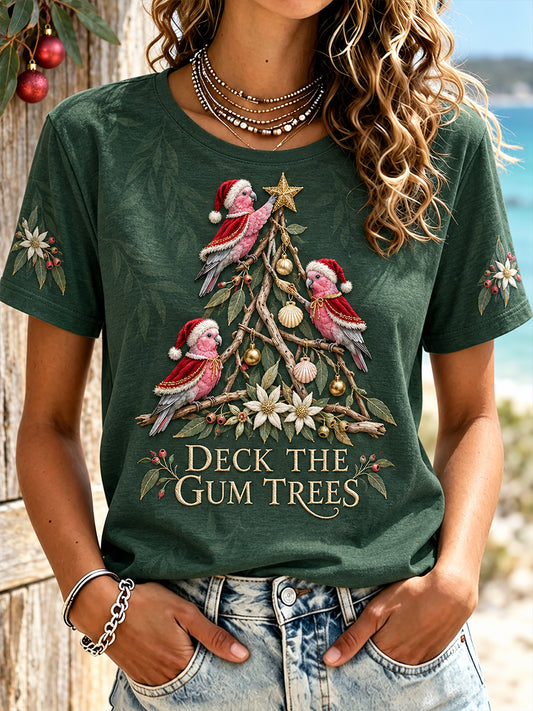 Women's AU Merry Aussie Christmas Printed T-shirt