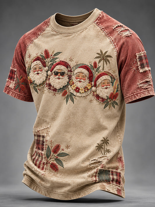 Men's Au Merry Aussie Christmas Art Print Short-Sleeved T-Shirt