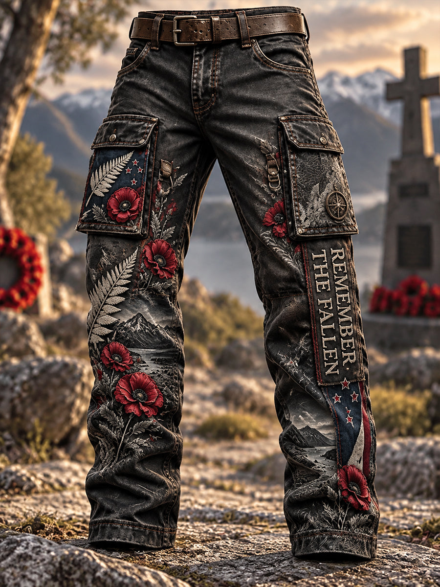 Men's New Zealand Veterans – Remembrance Day  Casual Work Trousers