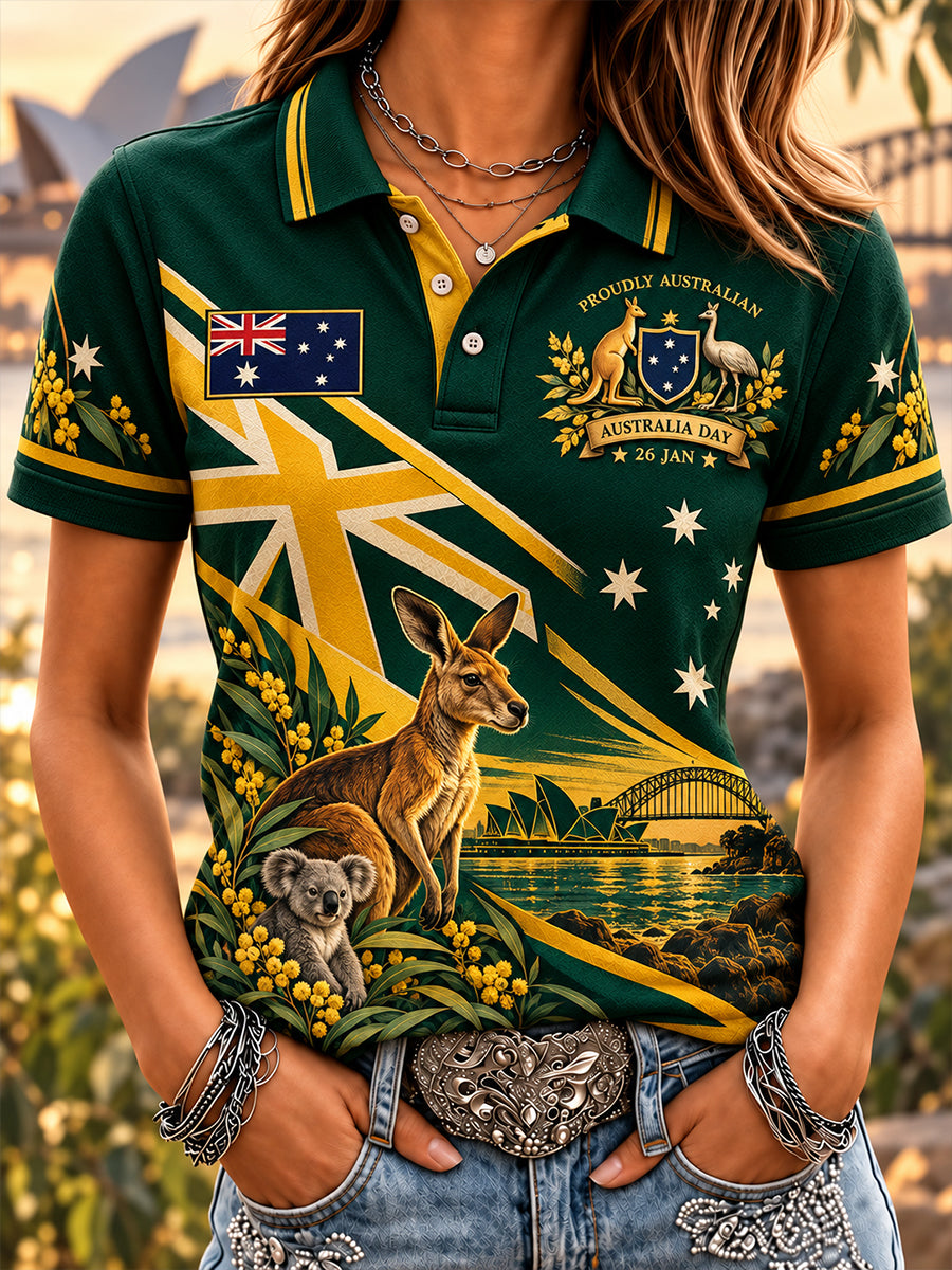 Women's Australia Day Polo T-Shirt