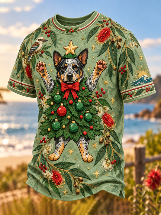 Men's Christmas in Australia Printed short sleeves t-shirt