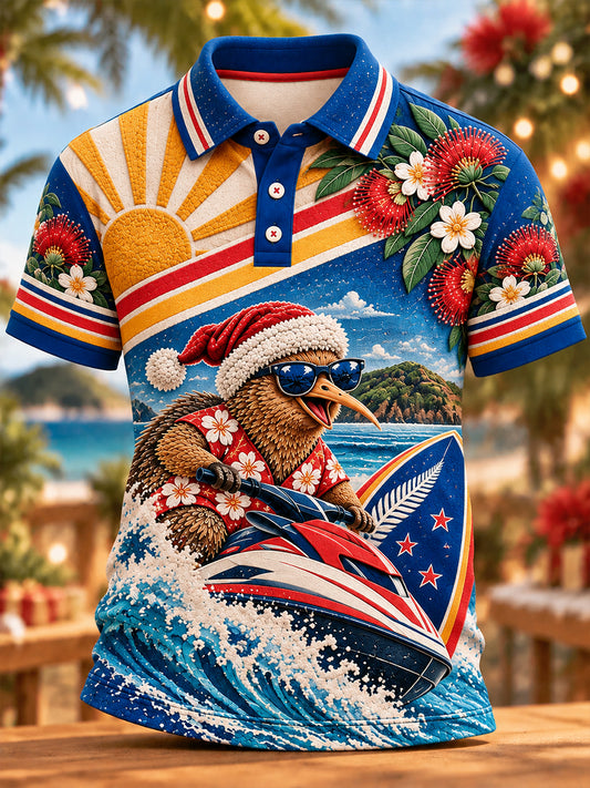 Men's Christmas In New Zealand Short Sleeves Shirt