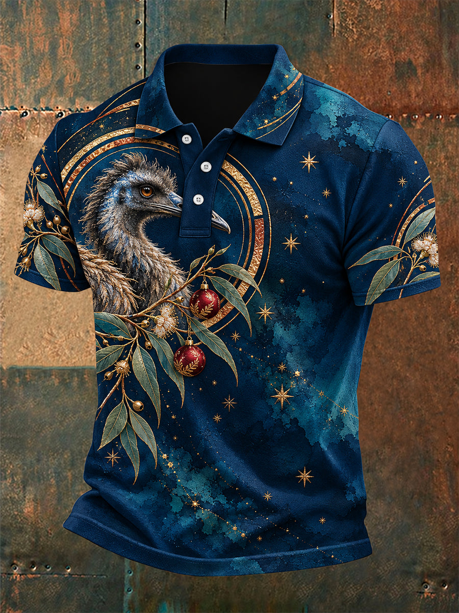 Men's Retro Australian Christmas Polo Shirt