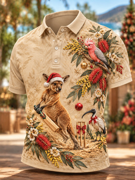 Men's Christmas In Australia Short Sleeve Shirt