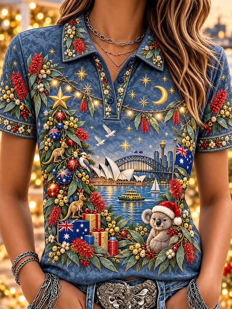 Women's Christmas In Australia Polo T-Shirt