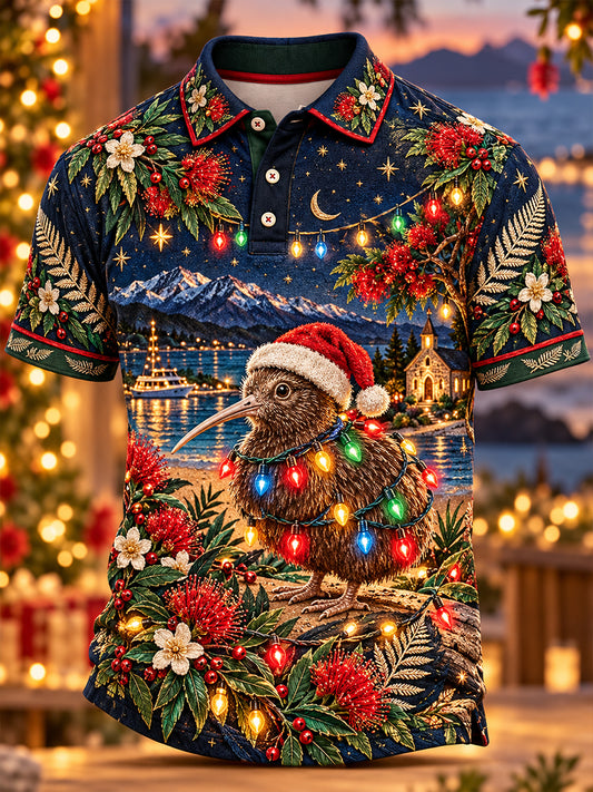 Men's Christmas In New Zealand Short Sleeves Shirt