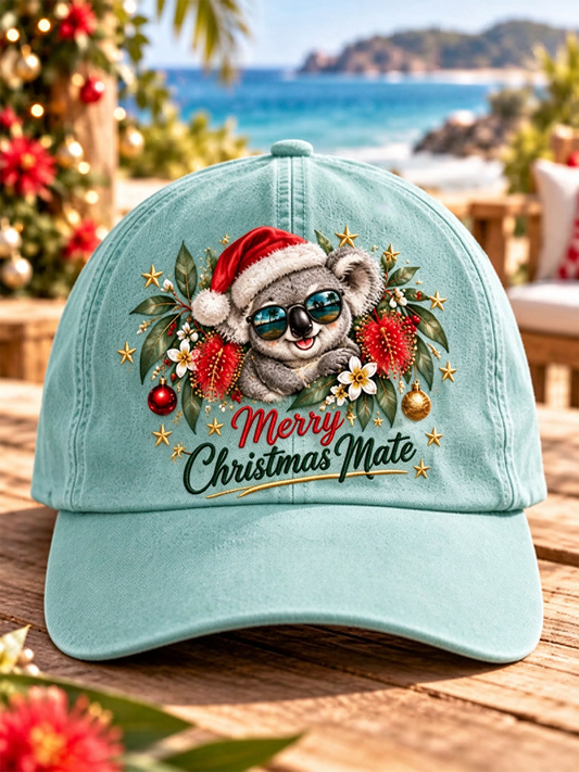 Unisex Christmas in Australia Printed Hat