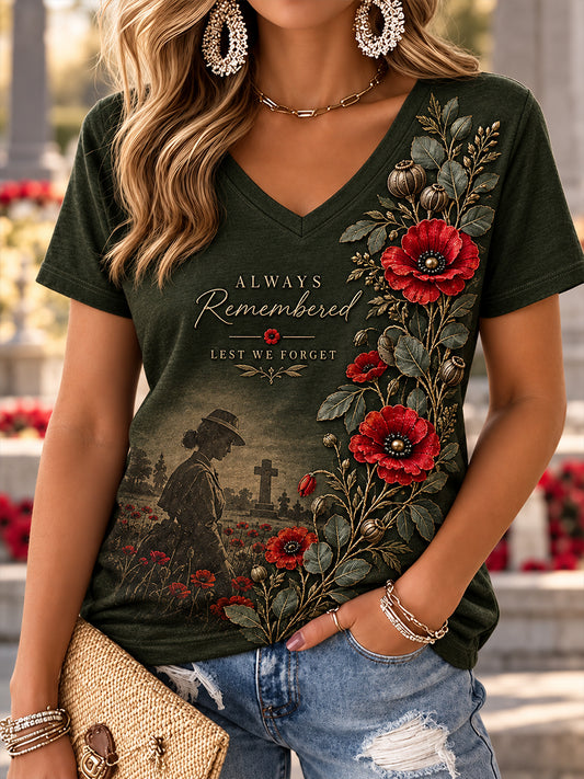 Women's Australian Veterans Remembrance Day Short-Sleeved T-Shirt