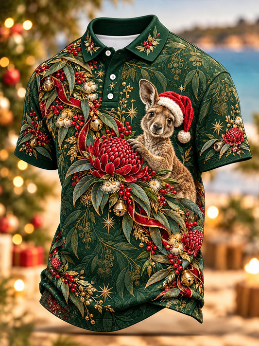 Men's Christmas In Australia Short Sleeve Shirt