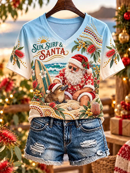 Women's Christmas In Australia Short Sleeve T-Shirt
