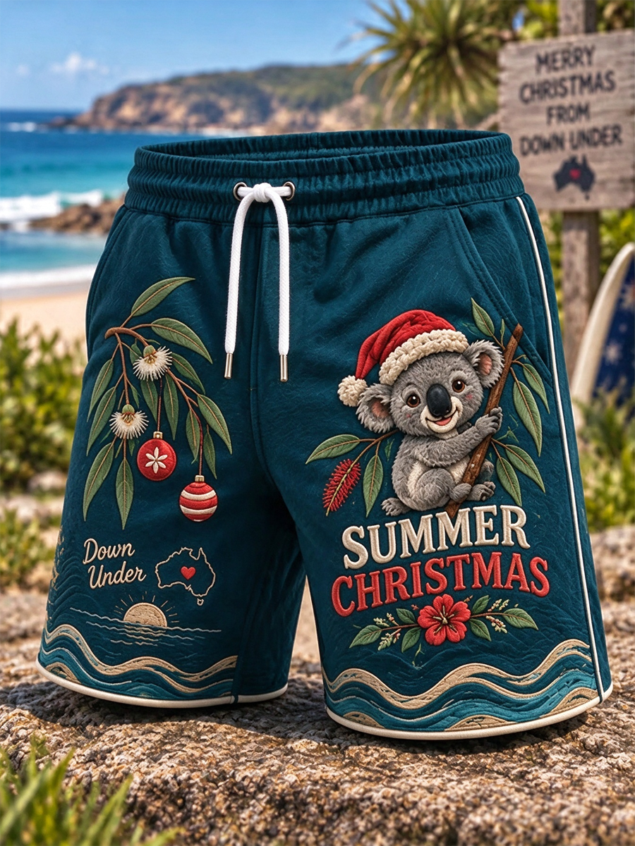 men's Australian Christmas printed shorts