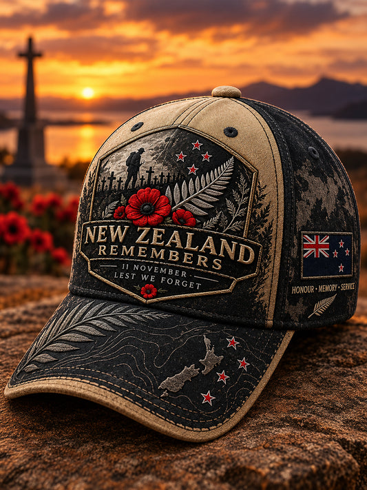 Unisex New Zealand Veterans Remembrance Day Hat