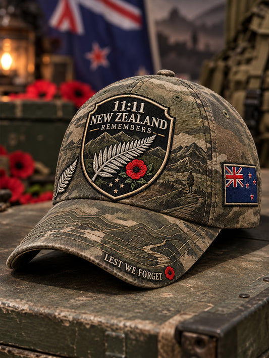 Unisex New Zealand Veterans Remembrance Day Hat