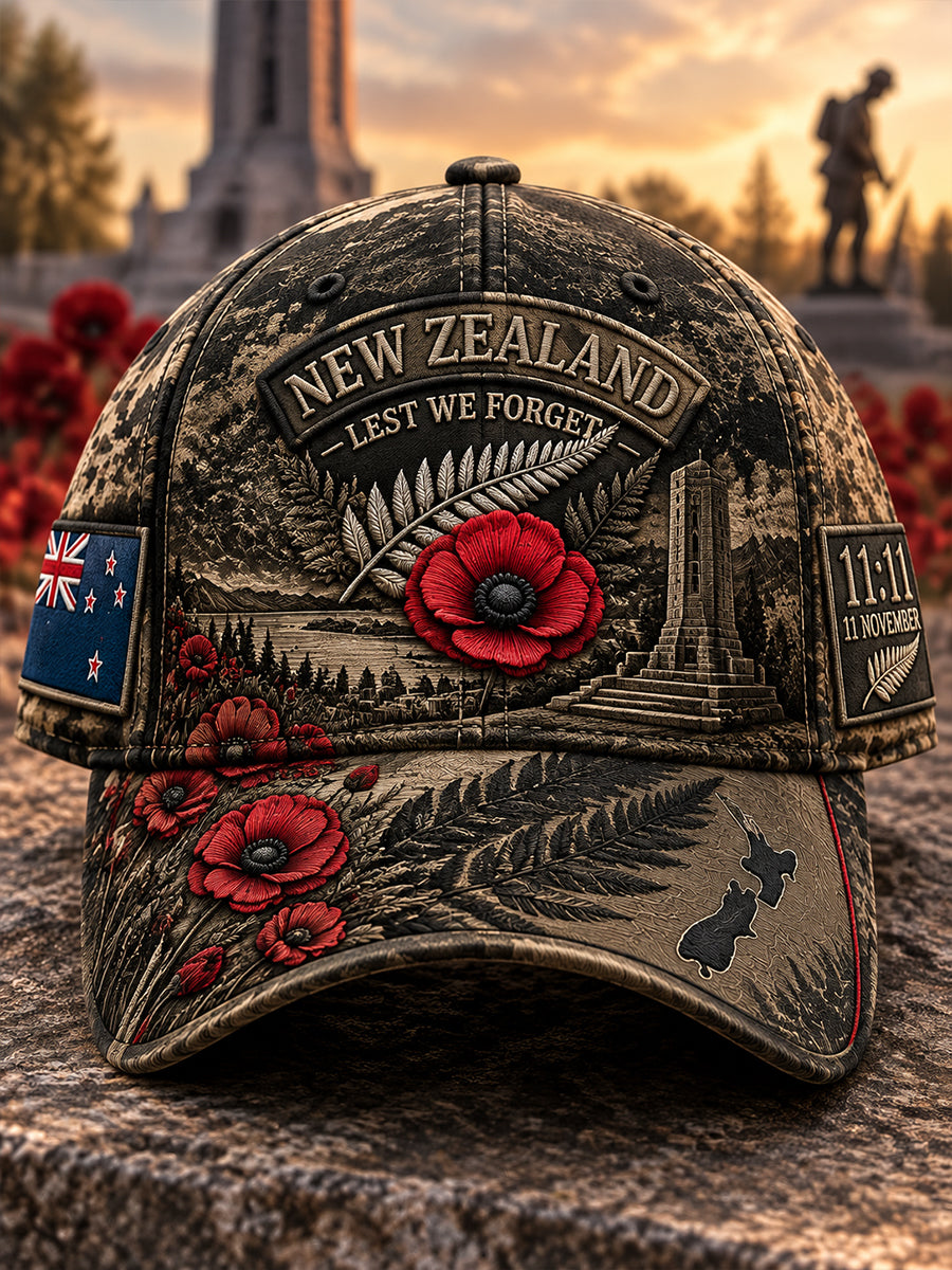 Unisex New Zealand Veterans Remembrance Day Hat