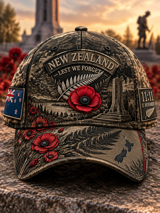 Unisex New Zealand Veterans Remembrance Day Hat