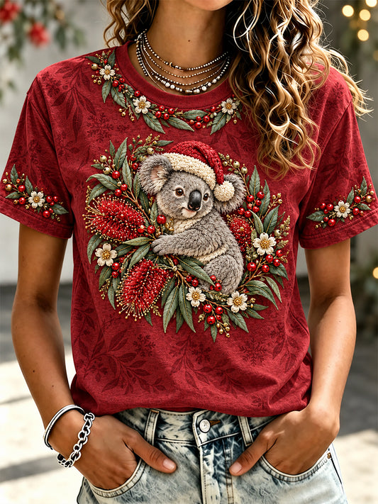 Women's Retro Australian Christmas Short-Sleeve T-Shirt