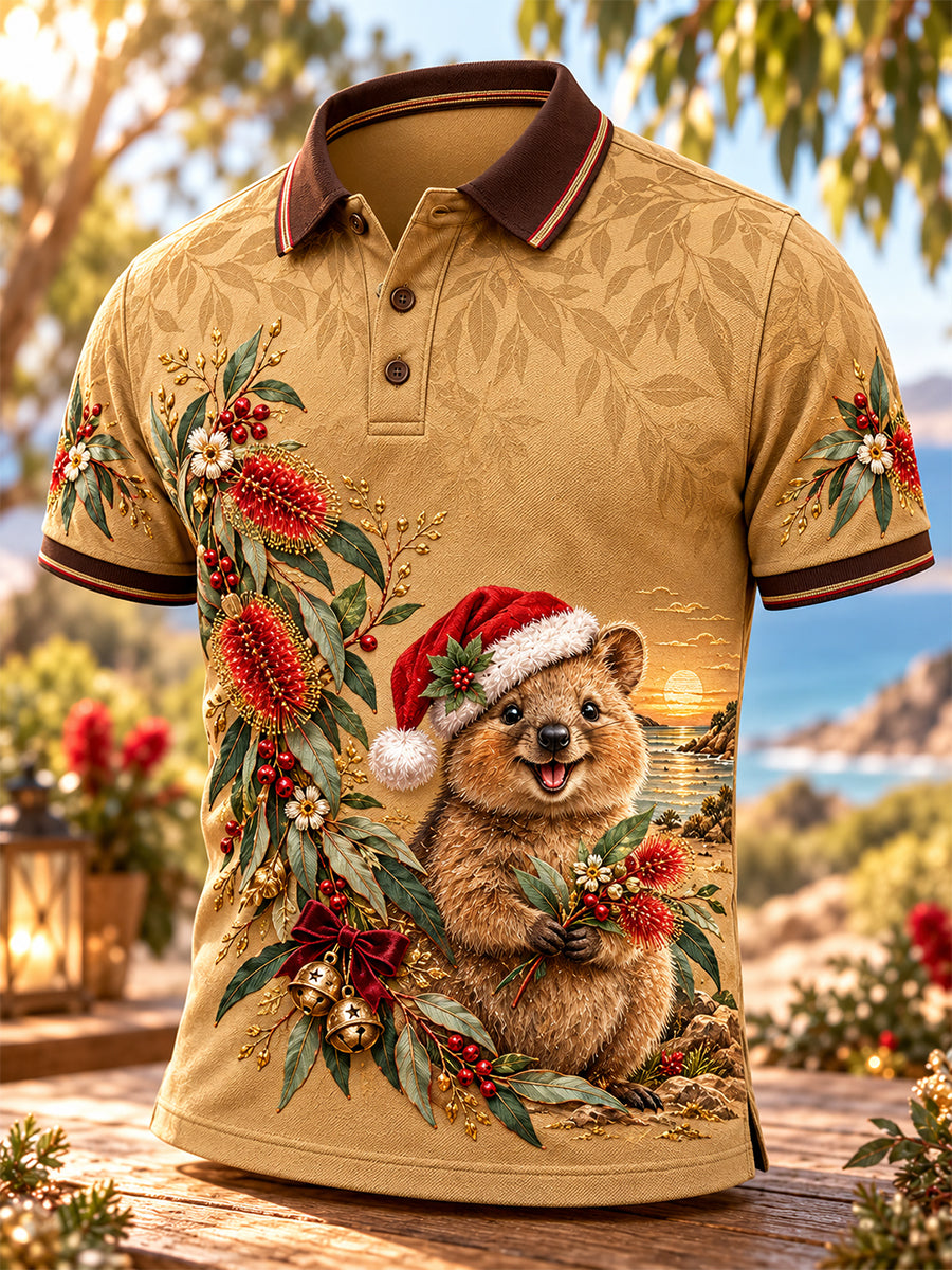 Men's Christmas In Australia Short Sleeves Shirt