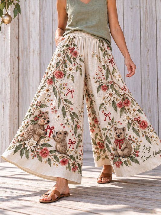 Women's AU Merry Christmas Mate Printed Pants