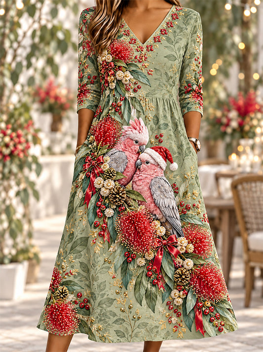 Women's Retro Australian Christmas Dress
