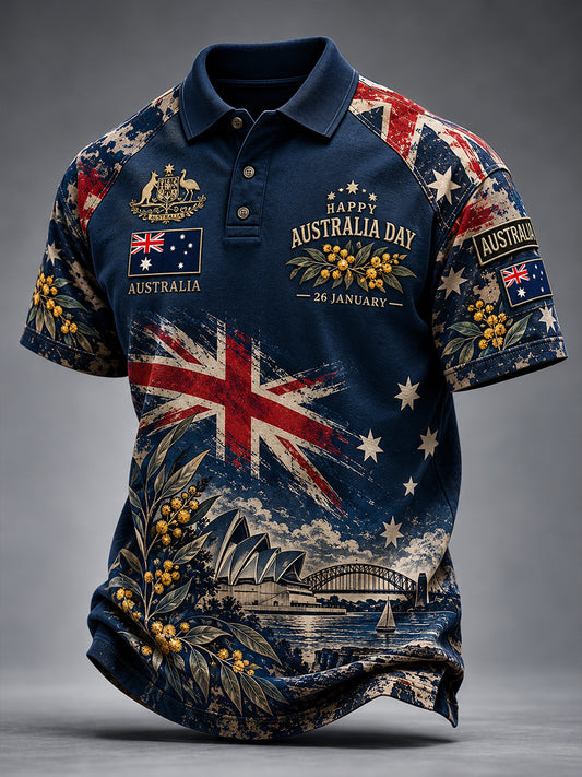 Men's Australia Day Short Sleeves Shirt