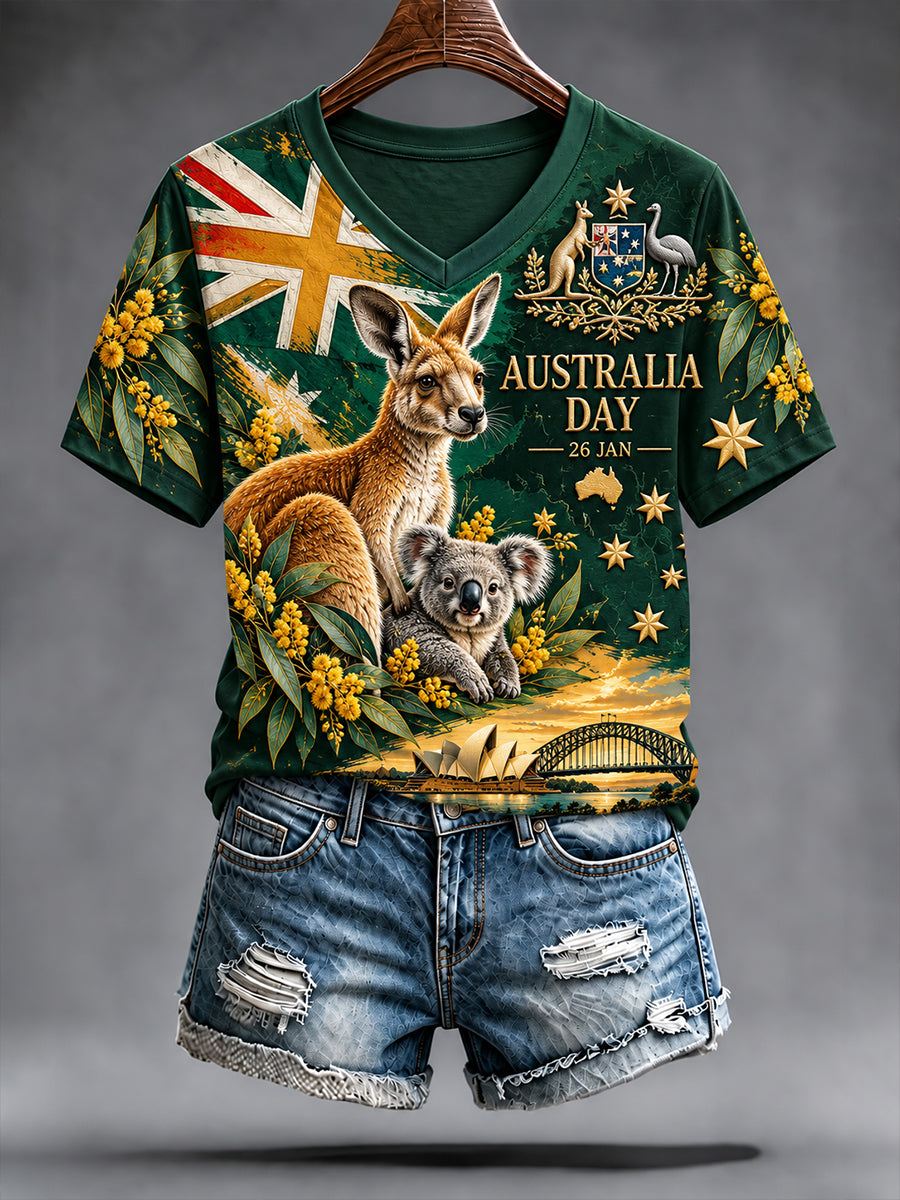 Women's Australia Day Short Sleeves T-Shirt