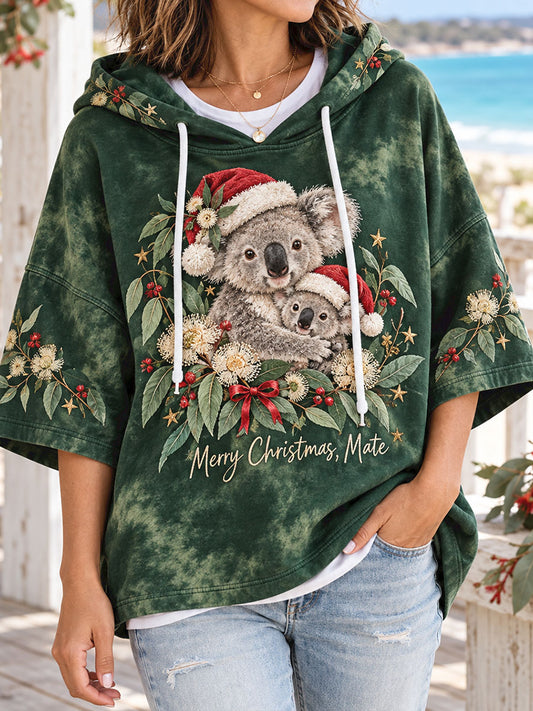 Women's AU Christmas Down Under Art Printed T-shirt