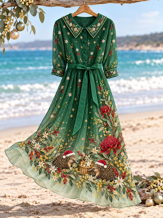 Women's Christmas In Australia  Printed Dress