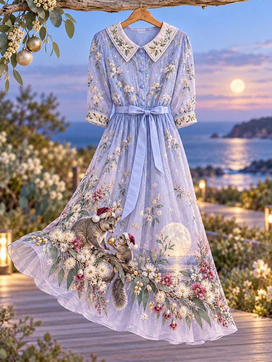 Women's Christmas In Australia  Printed Dress