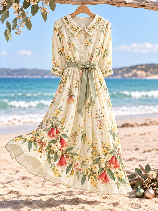 Women's Christmas In Australia  Printed Dress