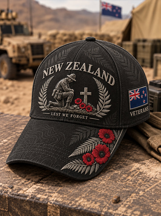 Unisex New Zealand Veterans Remembrance Day  Hat