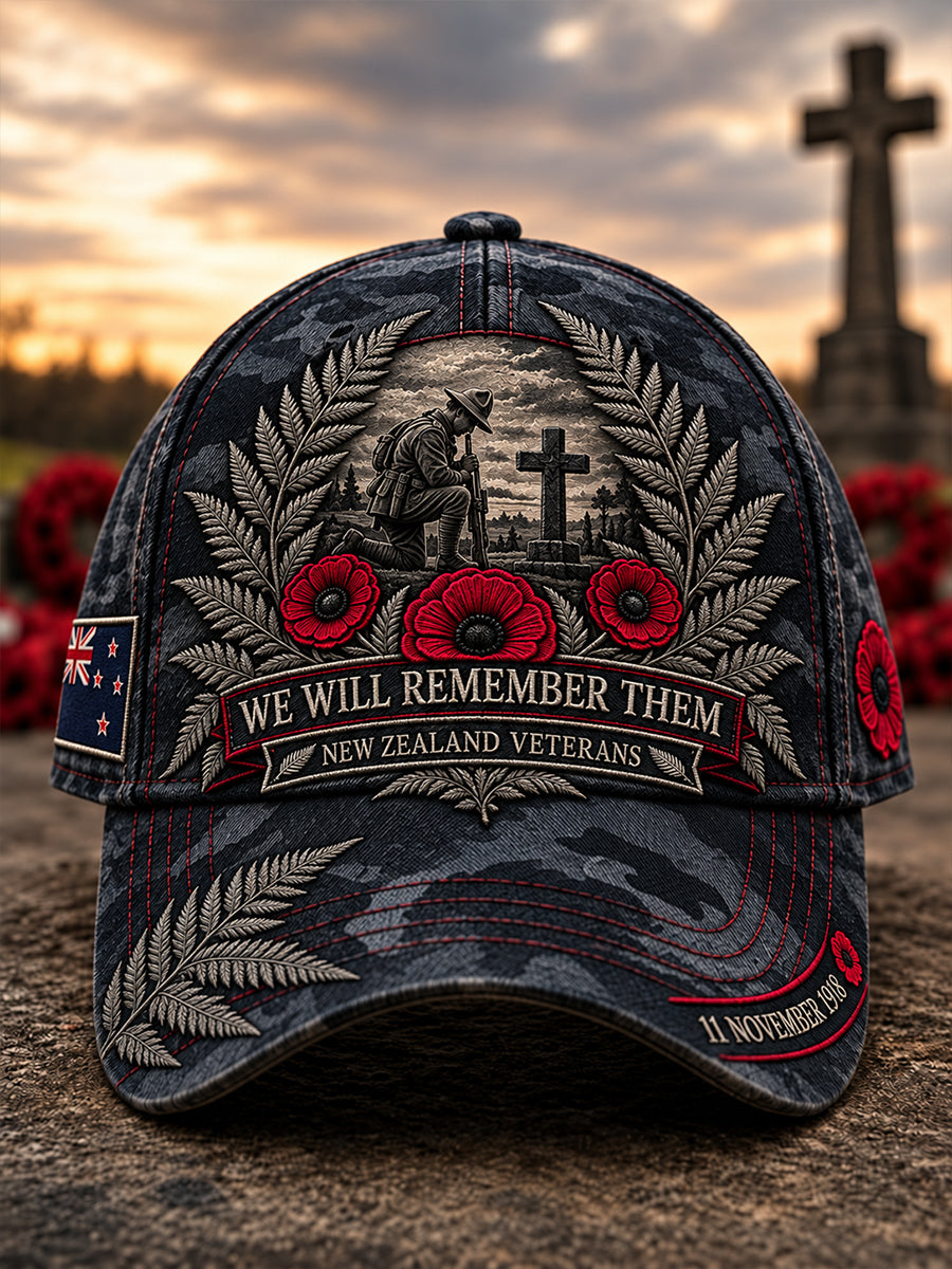 Unisex New Zealand Veterans Remembrance Day Hat