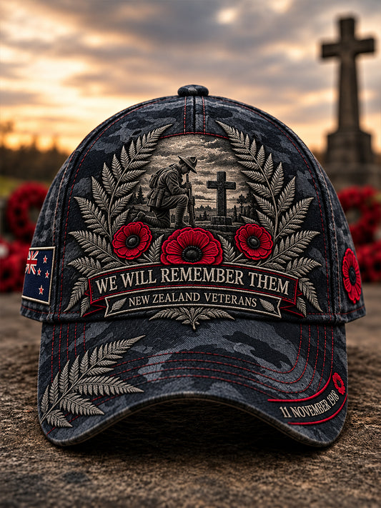 Unisex New Zealand Veterans Remembrance Day Hat