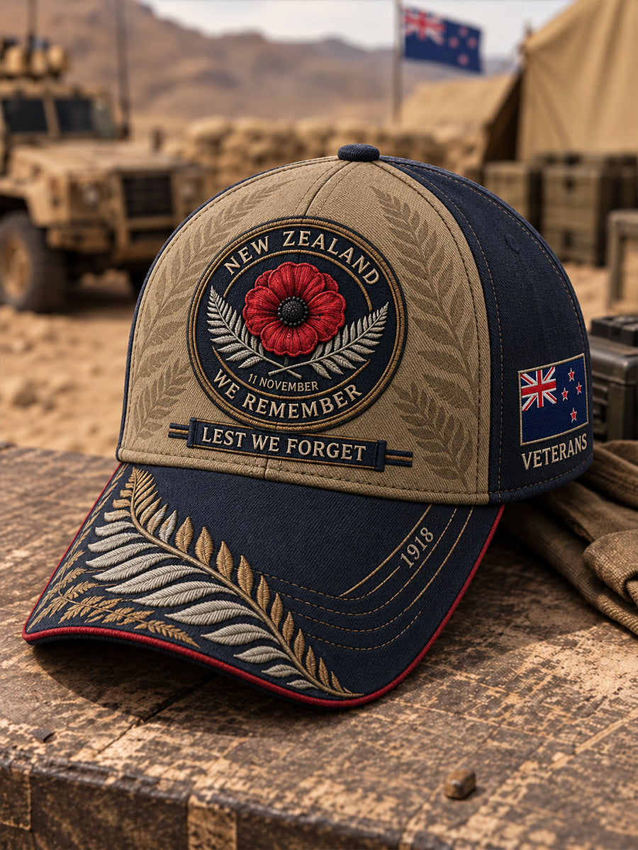 Unisex New Zealand Veterans Remembrance Day Hat