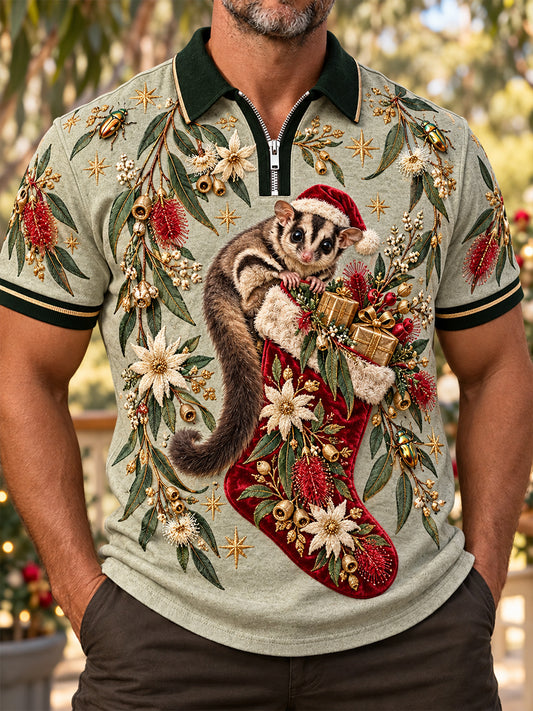 Men's Christmas In Australia Short Sleeve Shirt